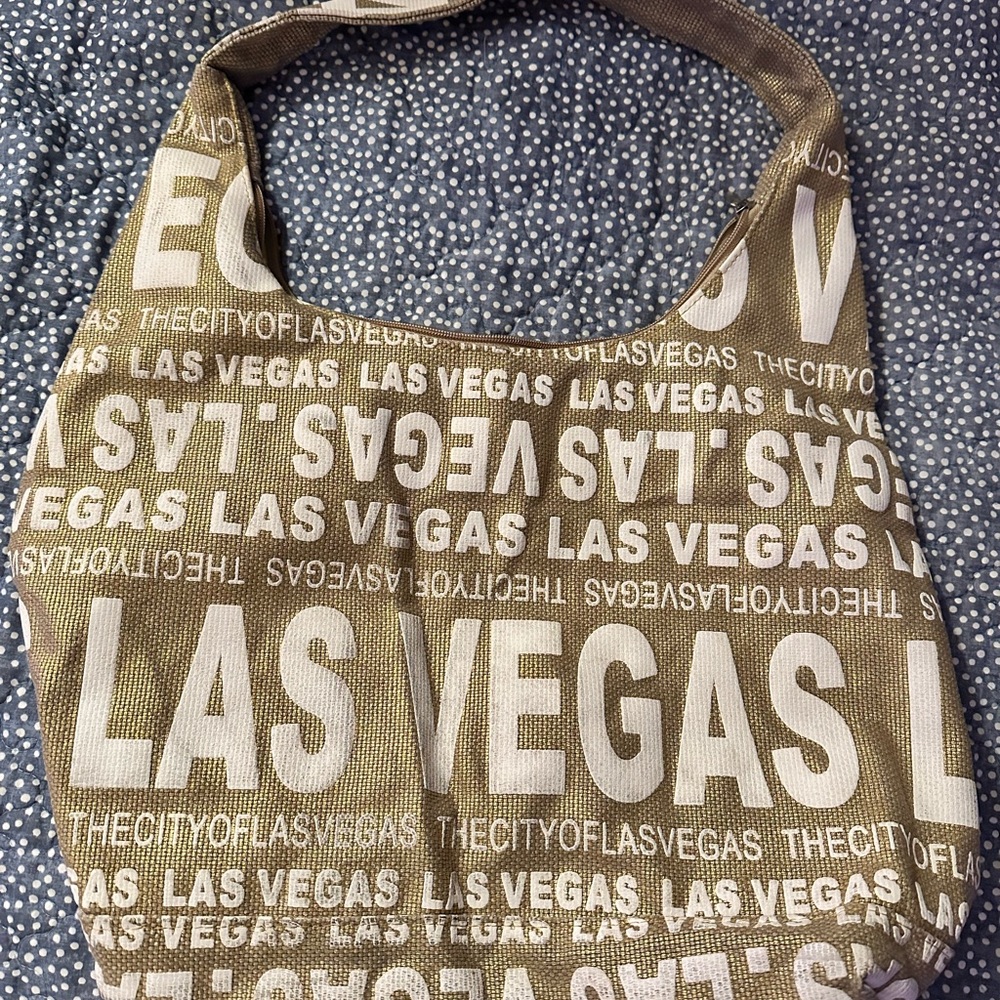 Robin Ruth Las Vegas Shoulder Bag - Gold and White